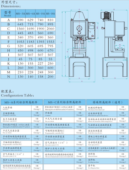 小机灵冲床参数